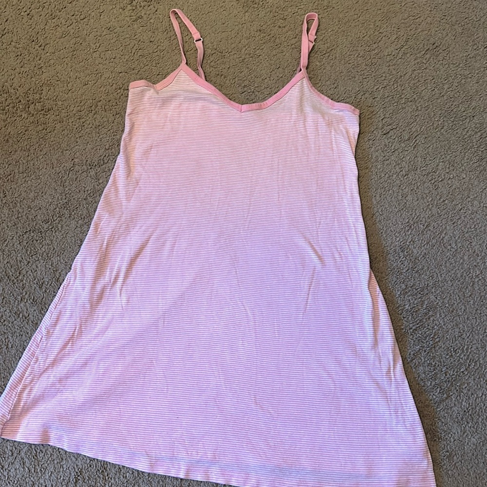 Vintage PINK VS Pink & White Striped Nightgown